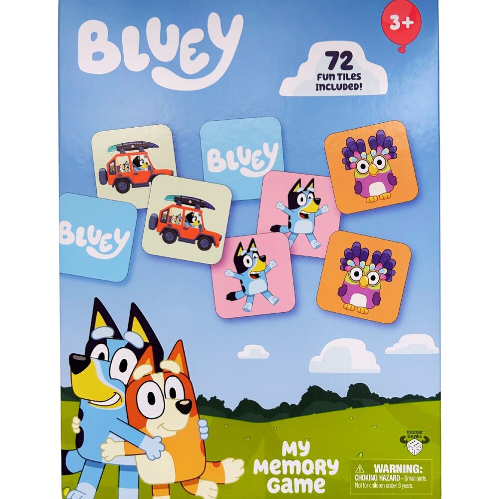 BLUEY My Memory Matching Game 72 Fun Tiles Included Age 3 Years And Up New